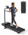 Superun Walking Pad Treadmill with Incline and Handle Bar, 3.0 HP Foldable Treadmills 300LBS Capacity Folding Walking Pad 3 in 1 Under Desk Treadmill Remote Control with APP, Black