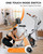 Pooboo Foldable Stationary Exercise Bike with Elliptical Mode, 8-Level Magnetic Resistance, Adjustable Seat & Handrail, LCD Monitor, 300LBS Capacity for Home Fitness & Rehab