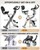 Pooboo Folding Exercise Bike, Foldable Fitness Stationary Bike, Upright Indoor Cycling Bike, 4-in-1 Magnetic X-Bike with Ergonomic Handrail Grips, Upgraded Mesh Backrest for Home Gym Workout