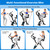 pooboo Folding Exercise Bike with Hand Crank, Multifunctional Stationary Bike for Home, Upright Indoor Cycling Bike with 8-Level Magnetic Resistance, Arm Resistance Bands, Pulse Sensor & Back Support Cushion