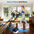 pooboo Folding Exercise Bike with Hand Crank, Multifunctional Stationary Bike for Home, Upright Indoor Cycling Bike with 8-Level Magnetic Resistance, Arm Resistance Bands, Pulse Sensor & Back Support Cushion
