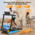 JAGJOG Treadmill for Home with 15% Auto Incline, 3.5HP Quiet Foldable Treadmill, 12 HIIT Programs, 14.96" Wide LED Touchscreen, Smart App & Heart Rate, 300 LBS Capacity, Fully Assembly（Black