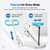 Squat Machine, MERACH R07 2 in 1 Squat Rowing Machine, Easy Setup & Foldable Exercise Equipment, Glute Trainer Machine, Glutes & Leg Home Workout Machine (White Blue)