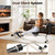 FEIERDUN Compact Adjustable Rowing Machine for Home, Foldable Hydraulic Rower with 12 Resistance Levels, 300LBS Capacity, Full Body Workout Equipment