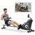 Sunny Health & Fitness Smart Compact Magnetic Rowing Machine with Stainless Steel Slide Rail – Magnetic Resistance Rower for Low-Impact Full-Body Workouts and Users up to 300 LB - SF-RW523043