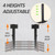 BESTHLS Joist Mounted Pull Up Bar 4 Level Height Adjustable Ceiling Mount Chin Pu Bar Heavy Duty for Home Gym Workout Strength Training Equipment