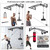 SELEWARE 48'' Heavy Duty Pull Up Bar Wall Mount Multi-function Chin up Bar with Home Gym Cable Pulley System LAT Pulldown Workout Attachments Heavy Bag Hanger