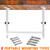 HWOOUSA 48" Ceiling Mount Pull Up Bar, Heavy Duty Multi-Grip Rafter Chin Up Bar for Garage/Basement/Backyard Ceiling Beam, Adjustable Height&Supports to 650 Lbs (White)