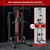 Pull Up Bar Power Tower Dip Station,Cable Machine-Integrated 450LBS Multi-Function Adjustable Height Fitness Strength Training Equipment for Home Gym Strength Training Equipment