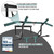 PULLUP & DIP Doorway Pull-Up Bar - Hook-Over Door Frame Mount Without Screws or Drilling - Chin-Up Bar with Pull-Up Band, Padded Handles & 35-Exercise eBook - Up to 240 lbs