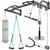 Kipika 48" Ceiling Mounted Pull Up Bar, Heavy Duty Multi-Grip Chin Up Bar,Mounted Pullup Bar, Adjustable Height, Pull Up Bands for Chin Ups & Body Stretching, Ideal for Home Gym and Strength Training (48" Cable Pulley System)