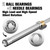 RitFit Elite 6.6ft Olympic Barbell, Robust 33lb Barbell for Weightlifting and Powerlifting, Superior Olympic Bar with Exceptional 900lbs Load Capacity, Weight Bar for 2” Standard Plates Sliver/White