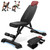 HEMERIS Adjustable Weight Bench 32 In Backrest, Foldable Workout Bench for home gym 660 LBS Incline/Decline Bench Press Exercise Equipment 85°to -30°FID Strength Weight Training(Black)