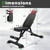 HEMERIS Adjustable Weight Bench 32 In Backrest, Foldable Workout Bench for home gym 660 LBS Incline/Decline Bench Press Exercise Equipment 85°to -30°FID Strength Weight Training(Black)