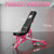 RitFit Adjustable/Foldable Utility Weight Bench for Home Gym, Weightlifting and Strength Training - Bonus Workout Poster with 35 Total Body Exercises, PINK