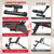 JOROTO Adjustable Weight Bench for Home Gym, 1000 LBS Foldable Incline Decline Flat Workout Bench with Leg Extension & Back Extension, Exercise Preacher Curl Bench for Full Body Training, Red MD55