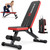 Rockvale 95% Pre-assemble Adjustable Weight Benches for Home Gym, 9 Backpad Positions Workout Bench, 660lb Compact Bench Press for Small Space(1Sec Fast Folding)