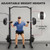 DONOW Olympic Weight Bench with Squat Rack Adjustable Workout Bench with Rack for Bench Press Sthrength Training (Red)