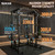SAKAE Squat Rack, Multi-Function Power Cage with Adjustable Cable Crossover System for Strength Training, Power Rack with LAT Pulldown, Pull-Up Bar, Dip Bars & Training Attachments