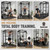 SAKAE Multi-Function Squat Rack with Cable Crossover System, Power Rack with LAT Pull Down, Pull-Up Bar, Dip Bars, Weight Bench, 260 LB Bumper Plates, 7 FT Olympic Bar & Training Attachments