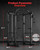 GarveeLife Power Cage, Multi-Functional Power Racks for Home Gym with Cable Crossover System, 1600 LBS Weight Capacity Fitness Squat Rack for Strength Workout with Training Attachment, Black