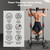 Power Tower Dip Station Pull Up Bar for Fitness Home Gym Workout,Multi-Function Adjustable Height Fitness Strength Training Exercise Equipment,with Power Elastic Ropes