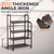 skypelia 4-Tier Dumbbell Rack Stand Only, 600LBS Adjustable Weight Rack for Dumbbells, Home Gym Storage Rack for Yoga Mat Kettlebells, Workout Equipment Storage Organizer with Wheels and Hooks