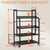 skypelia 4-Tier Dumbbell Rack Stand Only, 600LBS Adjustable Weight Rack for Dumbbells, Home Gym Storage Rack for Yoga Mat Kettlebells, Workout Equipment Storage Organizer with Wheels and Hooks