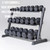 Rep Fitness Dumbbell Rack | 3-Tier Compact Holder | Fits Sets 5-50 lb | Weight Storage Stand | Rubber Hex Organizer | Free Weights Shelf | Heavy Duty Steel Frame | Gym Equipment for Home (Matte Black)