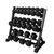 RITFIT Rubber Hex Dumbbells Set with Rack, 180-780LB Heavy-Duty Cast Iron Core, Knurled Chrome Handle, Space-Saving Storage Rack for Home Gym Strength Training