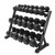RITFIT Rubber Hex Dumbbells Set with Rack, 180-780LB Heavy-Duty Cast Iron Core, Knurled Chrome Handle, Space-Saving Storage Rack for Home Gym Strength Training