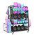 VOPEAK Dumbbell Rack for Home Gym, Adjustable Weight Rack Stand with Wheels, Heavy Duty Steel Storage Organizer for Dumbbells Kettlebells Yoga Mat, with Locking Casters & Side Hooks