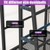 VOPEAK Dumbbell Rack for Home Gym, Adjustable Weight Rack Stand with Wheels, Heavy Duty Steel Storage Organizer for Dumbbells Kettlebells Yoga Mat, with Locking Casters & Side Hooks