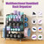 VOPEAK Dumbbell Rack for Home Gym, Adjustable Weight Rack Stand with Wheels, Heavy Duty Steel Storage Organizer for Dumbbells Kettlebells Yoga Mat, with Locking Casters & Side Hooks