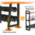CHICAURA 3 Tier Weight Rack for Home Gym Dumbbells, Universal Dumbbell Rack with Adjustable Width Rails, Heavy Duty Angled Storage Stand for Kettlebells & Hand Weights (Rack Only)