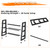 CHICAURA 3 Tier Weight Rack for Home Gym Dumbbells, Universal Dumbbell Rack with Adjustable Width Rails, Heavy Duty Angled Storage Stand for Kettlebells & Hand Weights (Rack Only)