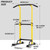 soges Power Tower Pull Up Bar Station, Free Standing Pull Up Rack Dip Station for Home Gym, Height Adjustable Home Strength Training Fitness Workout Equipment, Yellow