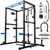Sportsroyals Squat Rack, LAT Power Cage, Power Rack Multi-Function with Pulley System and Training Attachments for Home Gym