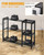 FHXZH 3-Tier Dumbbell Rack Stand Only - Adjustable Weight Rack for Home Gym, Heavy-Duty Weight Stand for Dumbbells Kettlebells Foam Roller Yoga Mats, Workout Equipment Storage Organizer With Hooks (Black)