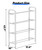 Ansionsol 4-Tier Adjustable Dumbbell Rack, Weight Storage Stand Holder for Dumbbells & Kettlebells, Heavy-Duty Home Gym Organizer with 6 Hook for Home Gym Equipment Accessories, White(Rack Only)