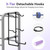 Josmimic 3-Tier Heavy-Duty Home Gym Storage Rack with Hooks and Smooth Wheels for Workout Gear