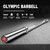 LIONSCOOL 7ft Olympic Barbell (Silver Chrome, 1000LBS, No Center Knurl)