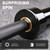 LIONSCOOL 7ft Olympic Barbell (40lbs Weight, Black E-coating, 500LBS, Center Knurl)