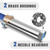 RICHUANG 7ft Olympic Barbell, Weightlifting Barbell 28mm 45lb - 500/700/1000lbs Capacity with Smooth Spinning Sleeves, Olympic Bar Fits 2" Plates, for Snatch Clean Jerk - Home Gym Training (Silver-Blue-500LBS)