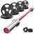 RitFit Barbell Weight Set - 4/6FT Olympic Barbell with Weight Plates (55-115LB Total) - Weightlifting Equipment for Squats, Curls, Deadlifts, Presses, Hip Thrusts 4FT Pink Bar with 85LB Plates