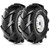 RONPOW 11x4.00-4 Tiller Tire and Wheel, 3/4" Axle Bore, 3-1/8" Centered Hub, 400 lb Load Capacity, 4 Ply Pneumatic Replacement Tire for Rototiller & Garden Tiller, 2 Pack Silver