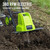 STEELITE 18 Inch Width Electric Tiller Cultivator, 8.7-Inch Depth Electric Rototiller with 24 Durable Steel Tines, 13.5 Amp Corded Cultivator for Gardening, 2-Adjustable Wheels for Garden Lawn Yard