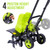 STEELITE 18 Inch Width Electric Tiller Cultivator, 8.7-Inch Depth Electric Rototiller with 24 Durable Steel Tines, 13.5 Amp Corded Cultivator for Gardening, 2-Adjustable Wheels for Garden Lawn Yard