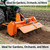 LEDTUS 53” 3 Point Rotary Tiller for 20-30HP Compact Tractors – Cat 1 Cultivator with 540 RPM PTO Drive, 32 Replaceable L-Shaped Tines for Maximum Width Coverage (53")