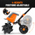 DOVAMAN 18-Inch Electric Garden Tiller, 15-Amp Corded Cultivator with Up to 9-Inch Tilling Depth, 4-Position Adjustable Wheels & Foldable Handle for Soil Preparation